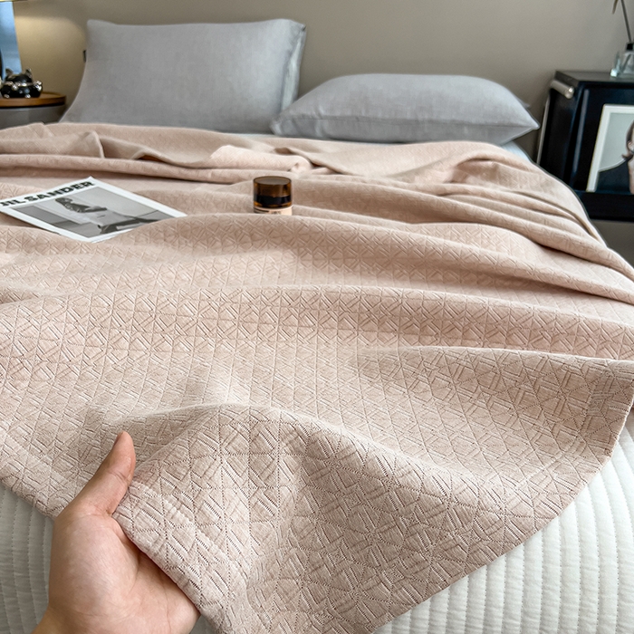 91家纺网 家纺一手货源 找家纺 世纪绒品 2025新款A类全棉纯棉三层纱多功能毛巾被盖毯床单夏被夏凉被空调被 素影-浅咖