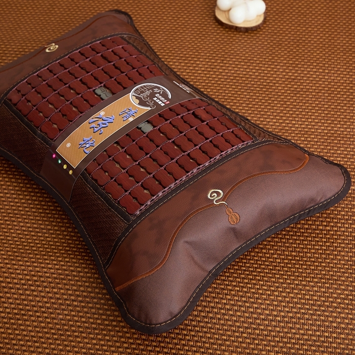 91家纺网 家纺一手货源 找家纺 （总）优波兔 2025新款夏凉枕 精选麻将葫芦丝绣花一体式绣花圆枕（38x58）荞麦壳枕