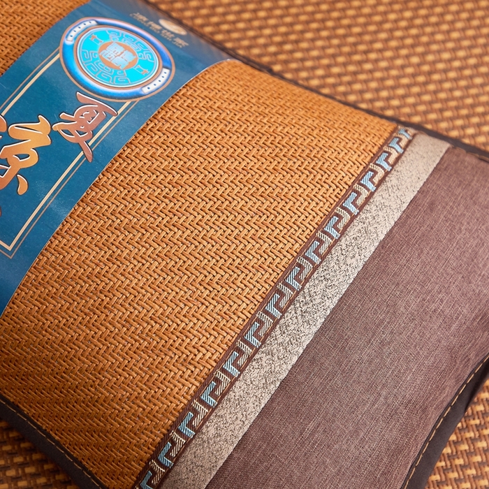 91家纺网 家纺一手货源 找家纺 （总）优波兔 2025新款跑量红藤金边荞麦壳枕（33x53） 荞麦壳夏凉枕