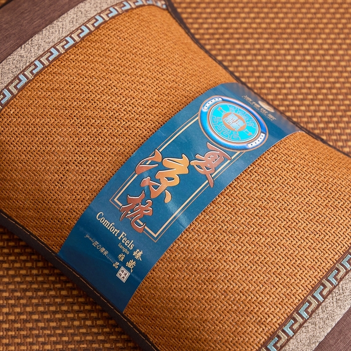 91家纺网 家纺一手货源 找家纺 （总）优波兔 2025新款跑量红藤金边荞麦壳枕（33x53） 荞麦壳夏凉枕