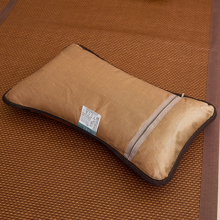 91家纺网 家纺一手货源 找家纺 （总）优波兔 2025新款跑量红藤金边荞麦壳枕（33x53） 荞麦壳夏凉枕