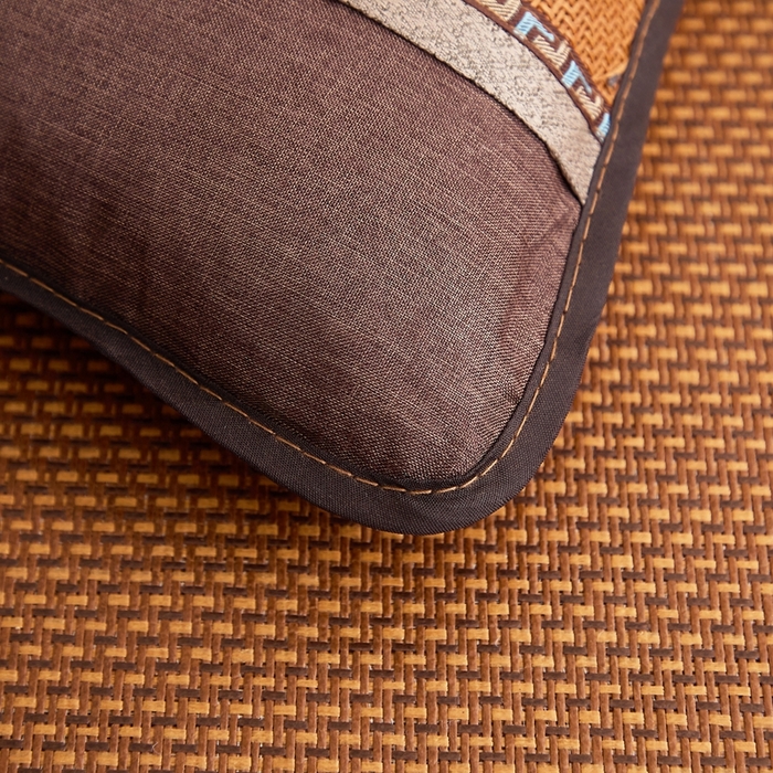 91家纺网 家纺一手货源 找家纺 （总）优波兔 2025新款跑量红藤金边荞麦壳枕（33x53） 荞麦壳夏凉枕