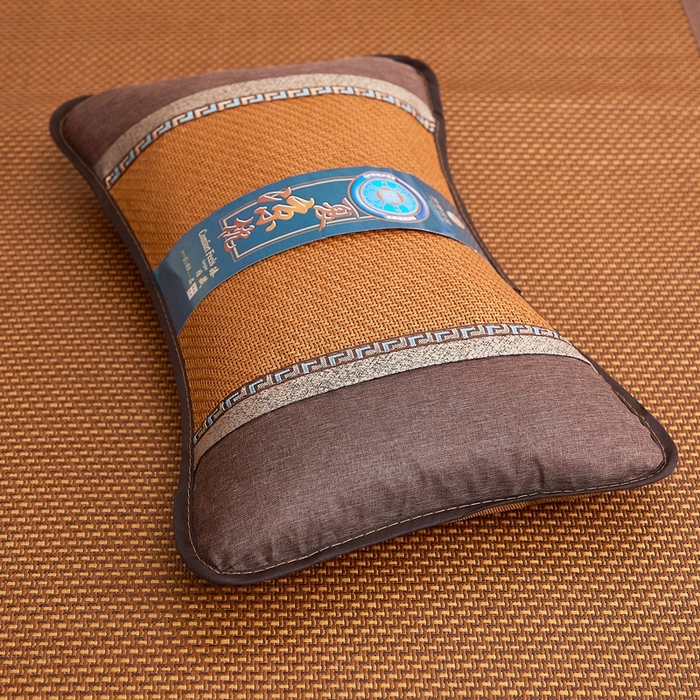 91家纺网 家纺一手货源 找家纺 （总）优波兔 2025新款跑量红藤金边荞麦壳枕（33x53） 荞麦壳夏凉枕