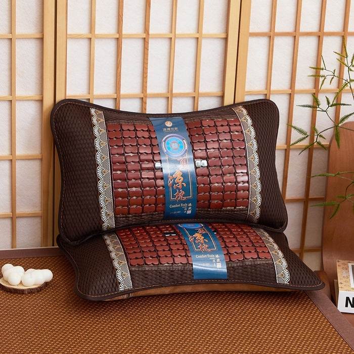 91家纺网 家纺一手货源 找家纺 （总）优波兔 2025新款清凉透气 磁疗麻将枕荞麦壳夏凉枕（35x55）