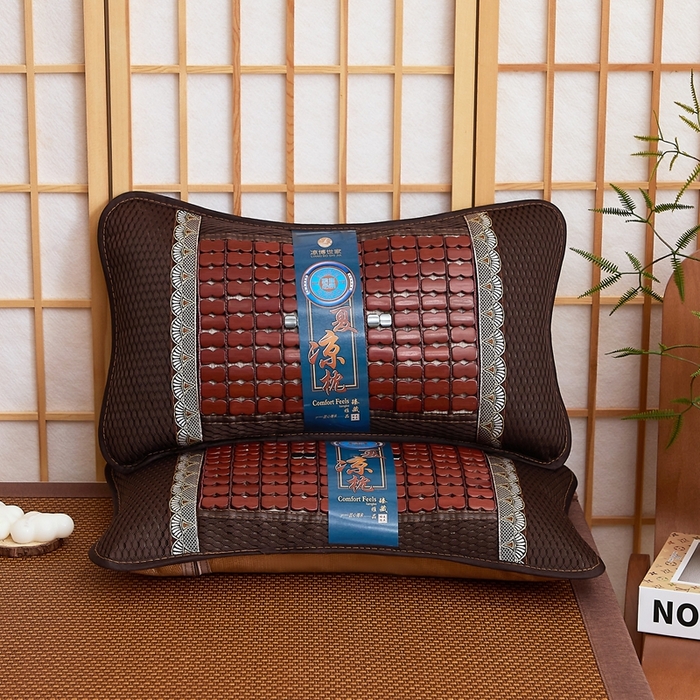 91家纺网 家纺一手货源 找家纺 （总）优波兔 2025新款清凉透气 磁疗麻将枕荞麦壳夏凉枕（35x55）