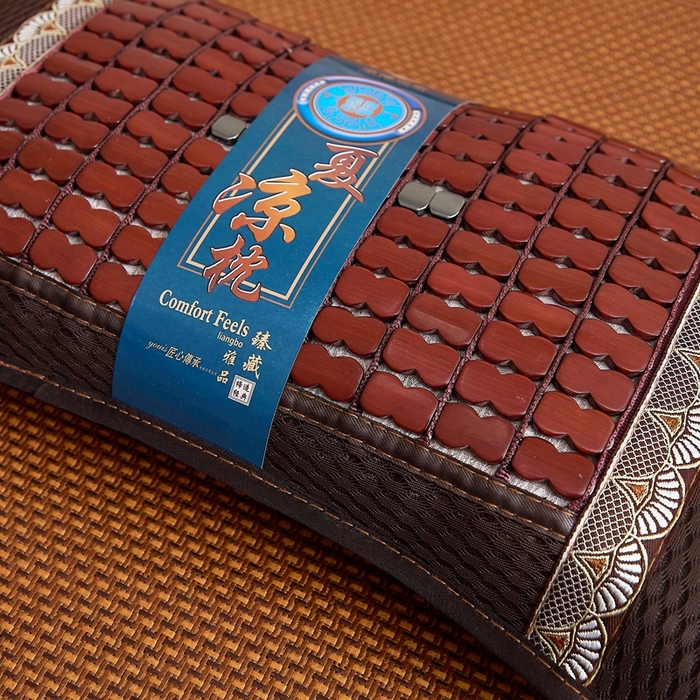 91家纺网 家纺一手货源 找家纺 （总）优波兔 2025新款清凉透气 磁疗麻将枕荞麦壳夏凉枕（35x55）