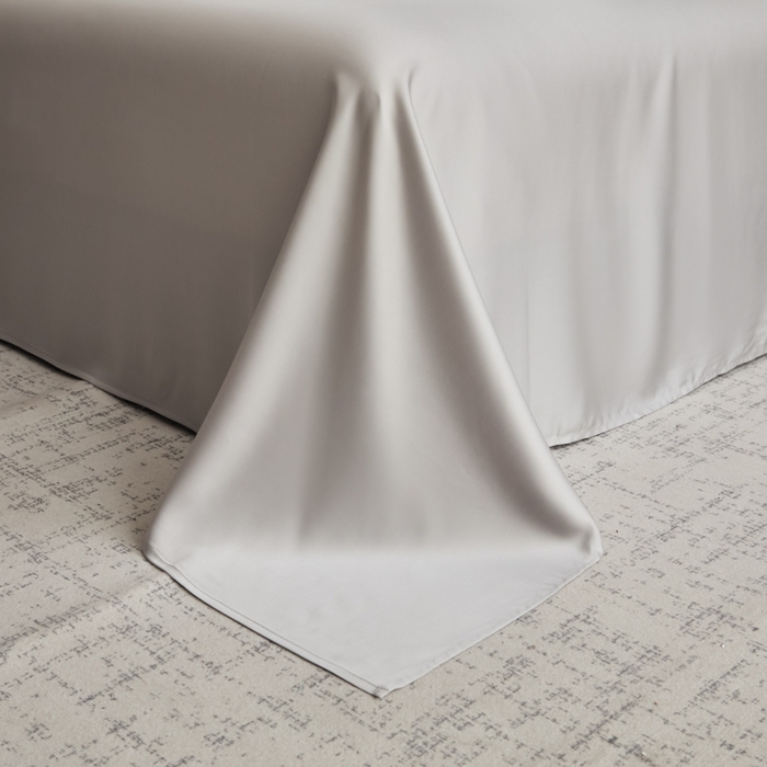 91家纺网 家纺一手货源 找家纺 ONE TWO ONE 121 2025【新款60支进口兰精天丝口袋枕款四件套】双拼四件套床上床品四件套被套床单床笠 温柔紫