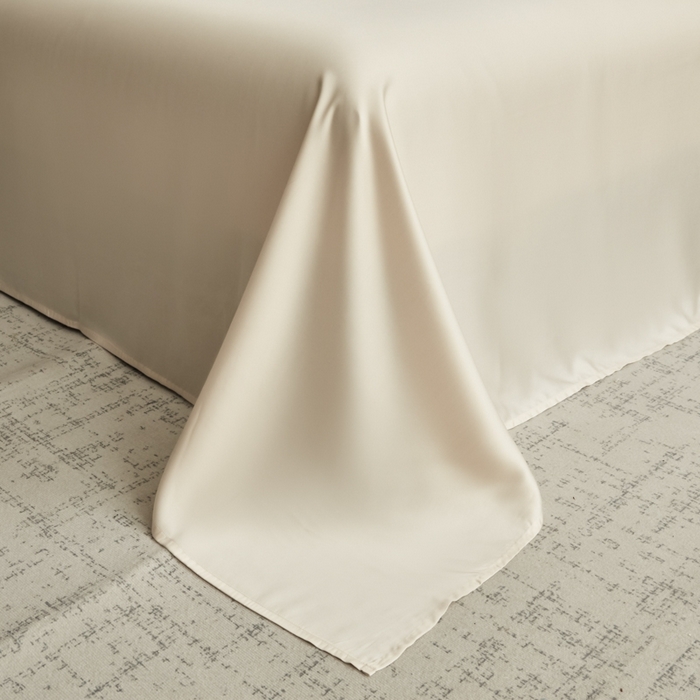 91家纺网 家纺一手货源 找家纺 ONE TWO ONE 121 2025【新款60支进口兰精天丝口袋枕款四件套】双拼四件套床上床品四件套被套床单床笠 慵懒灰