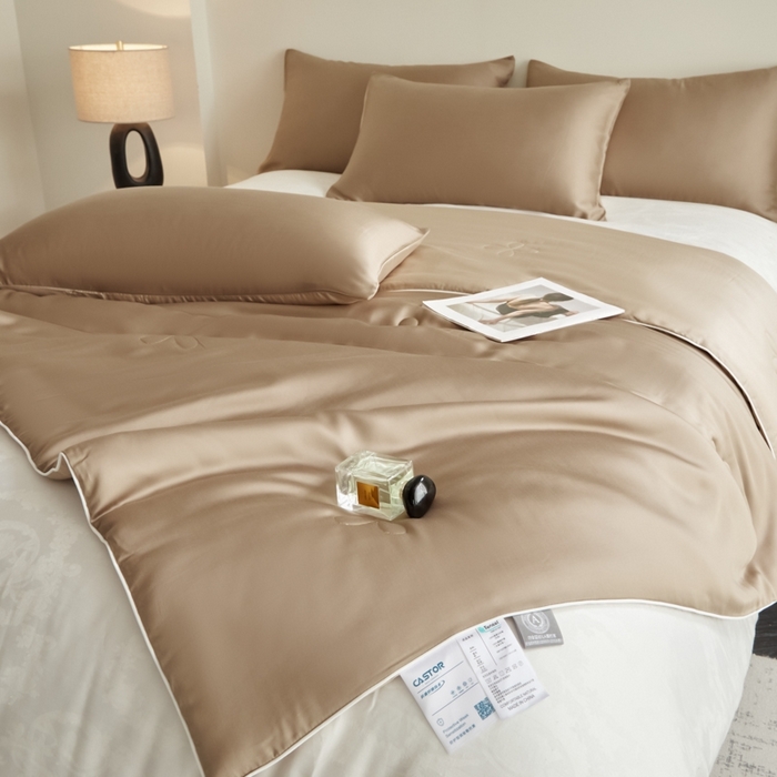 91家纺网 家纺一手货源 找家纺 ONE TWO ONE 121 2025新款天丝夏被夏凉被空调被-清凉与夏系列【填充抗菌纤维有质检】 与夏-可可