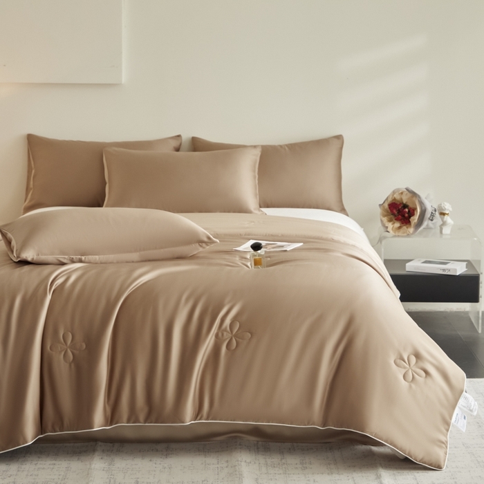 91家纺网 家纺一手货源 找家纺 ONE TWO ONE 121 2025新款天丝夏被夏凉被空调被-清凉与夏系列【填充抗菌纤维有质检】 与夏-可可