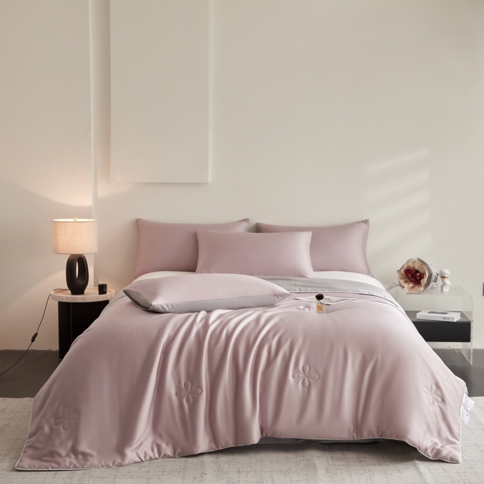 91家纺网 家纺一手货源 找家纺 ONE TWO ONE 121 2025新款天丝夏被夏凉被空调被-清凉与夏系列【填充抗菌纤维有质检】 与夏-芋果