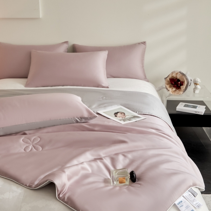 91家纺网 家纺一手货源 找家纺 ONE TWO ONE 121 2025新款天丝夏被夏凉被空调被-清凉与夏系列【填充抗菌纤维有质检】 与夏-芋果