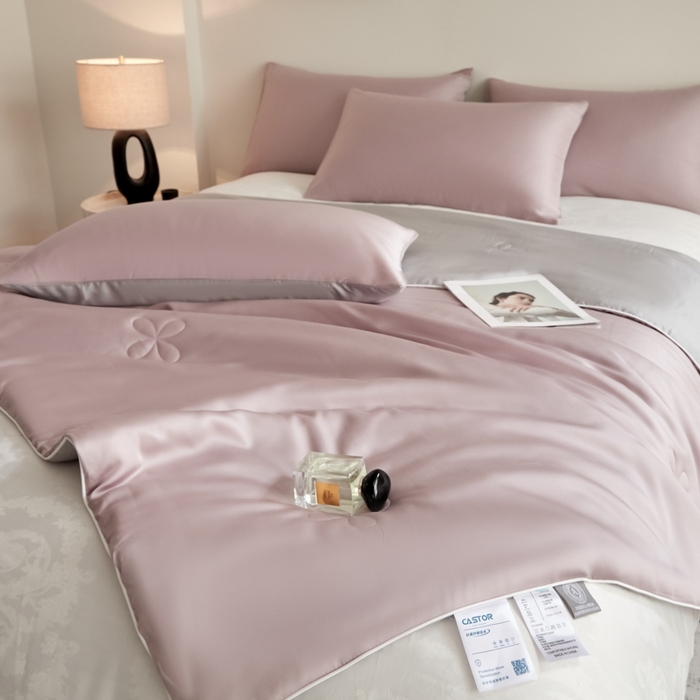 91家纺网 家纺一手货源 找家纺 ONE TWO ONE 121 2025新款天丝夏被夏凉被空调被-清凉与夏系列【填充抗菌纤维有质检】 与夏-芋果