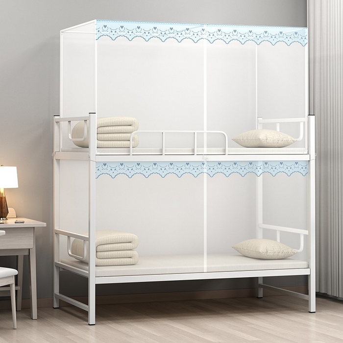 91家纺网 家纺一手货源 找家纺 无瑕家居 2025新款蕾丝花边纯色加密蚊帐家用学生蚊帐老式蚊帐 蕾丝白色