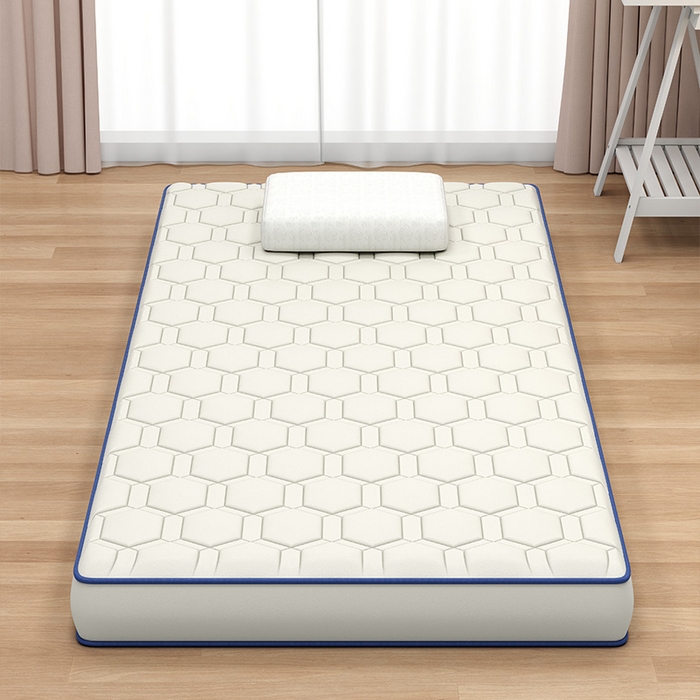 91家纺网 家纺一手货源 找家纺 无瑕家居 2025新款A类磨毛抗菌防螨学生宿舍硬质棉床垫 珍珠白-6cm