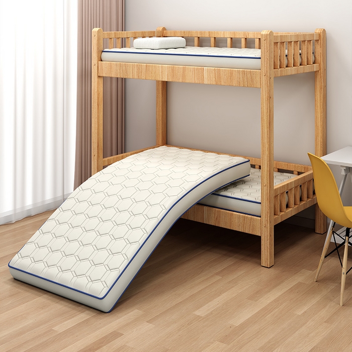 91家纺网 家纺一手货源 找家纺 无瑕家居 2025新款A类磨毛抗菌防螨学生宿舍硬质棉床垫 珍珠白-9cm