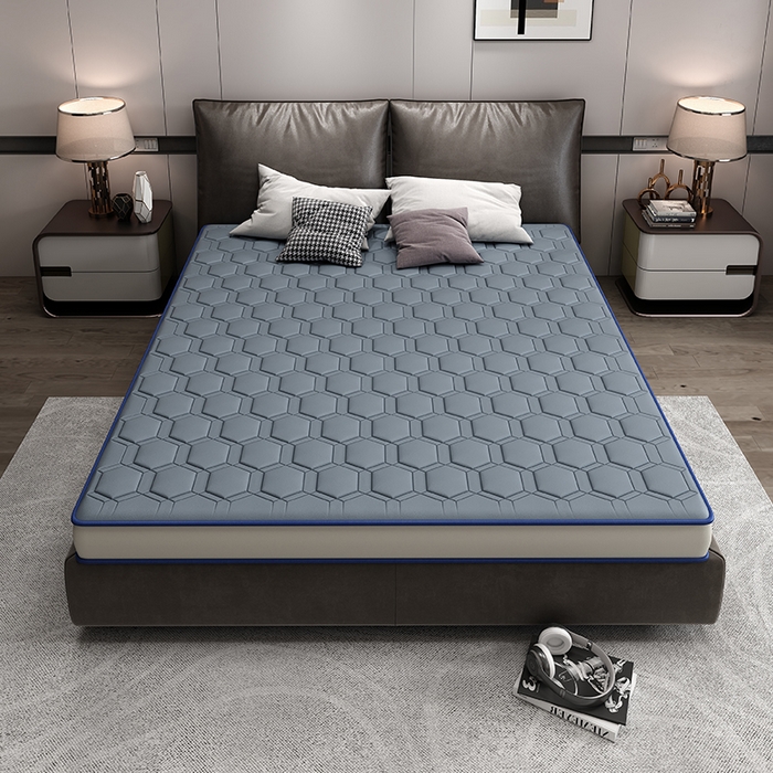 91家纺网 家纺一手货源 找家纺 无瑕家居 2025新款A类磨毛抗菌防螨学生宿舍硬质棉床垫 高级灰-6cm