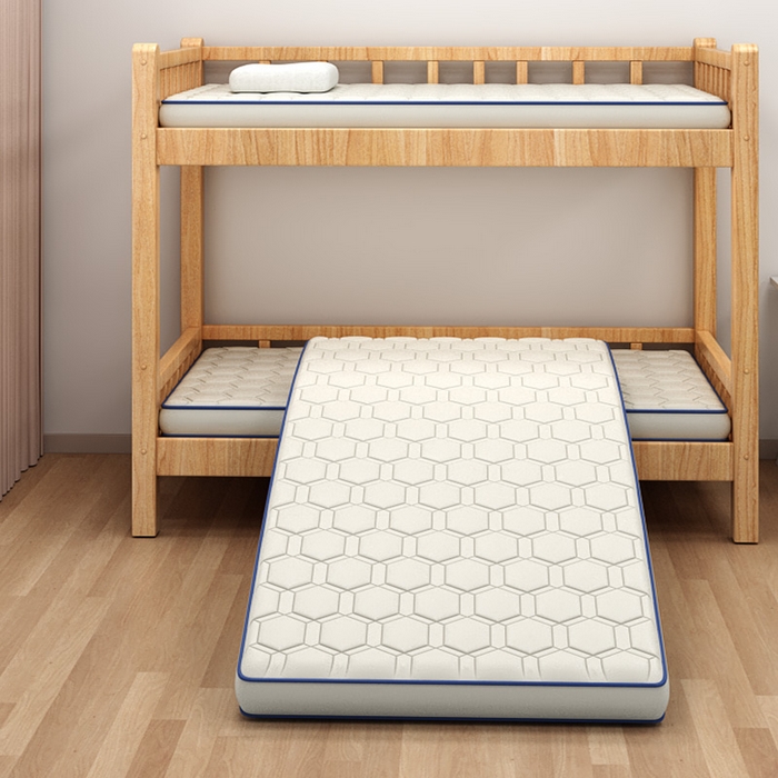 91家纺网 家纺一手货源 找家纺 无瑕家居 2025新款A类磨毛抗菌防螨学生宿舍硬质棉床垫 珍珠白-6cm