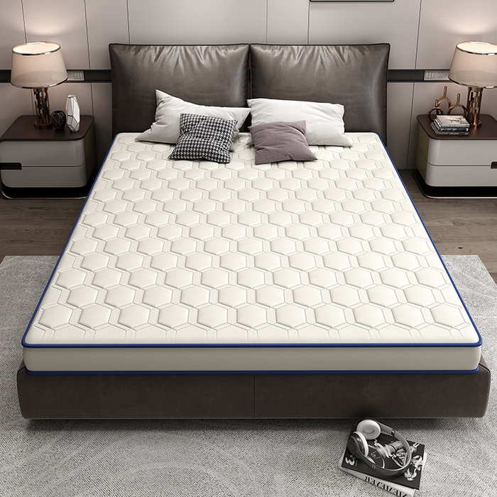 91家纺网 家纺一手货源 找家纺 无瑕家居 2025新款A类磨毛抗菌防螨学生宿舍硬质棉床垫 珍珠白-9cm