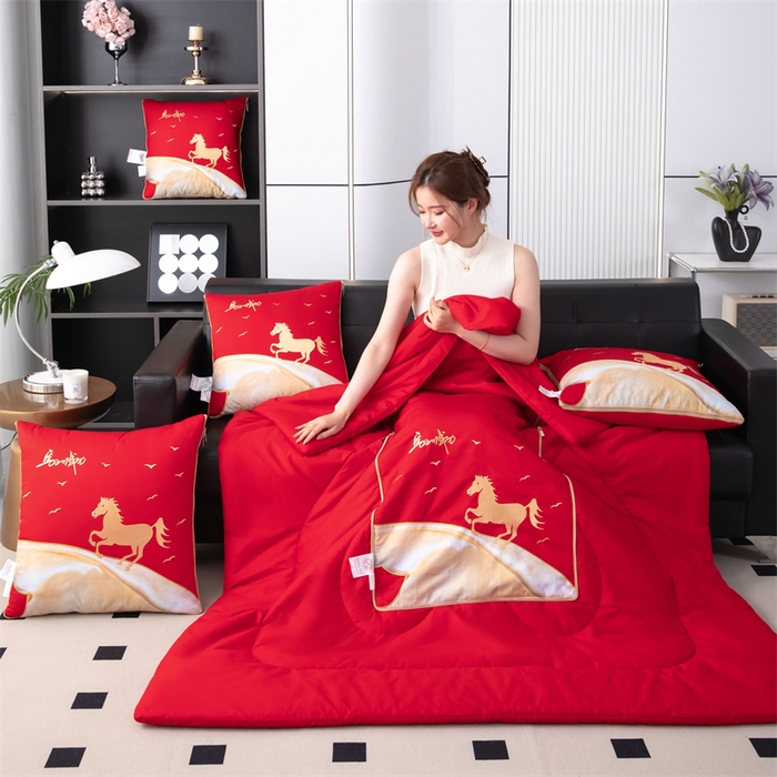 91家纺网 家纺一手货源 找家纺 （总）照世家纺 2025新款全棉A类马上成功抱枕被（控价是优惠券后不能低于40的79,45的99,50的119,55的149,60的179）