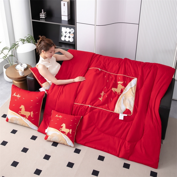 91家纺网 家纺一手货源 找家纺 （总）照世家纺 2025新款全棉A类马上成功抱枕被（控价是优惠券后不能低于40的79,45的99,50的119,55的149,60的179）