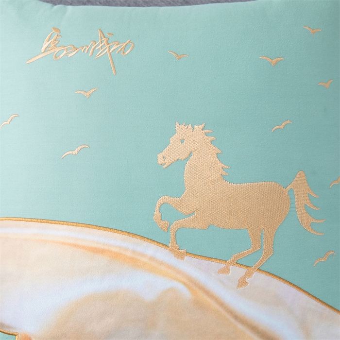 91家纺网 家纺一手货源 找家纺 照世家纺 2025新款全棉A类马上成功抱枕被 橄榄绿