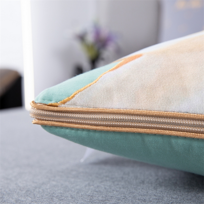 91家纺网 家纺一手货源 找家纺 照世家纺 2025新款全棉A类马上成功抱枕被 橄榄绿