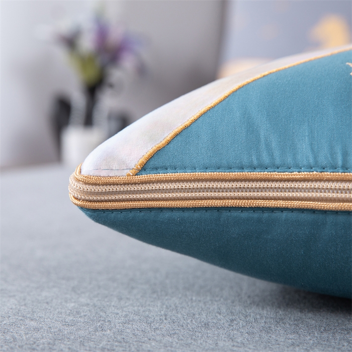 91家纺网 家纺一手货源 找家纺 照世家纺 2025新款全棉A类马上成功抱枕被 湖蓝