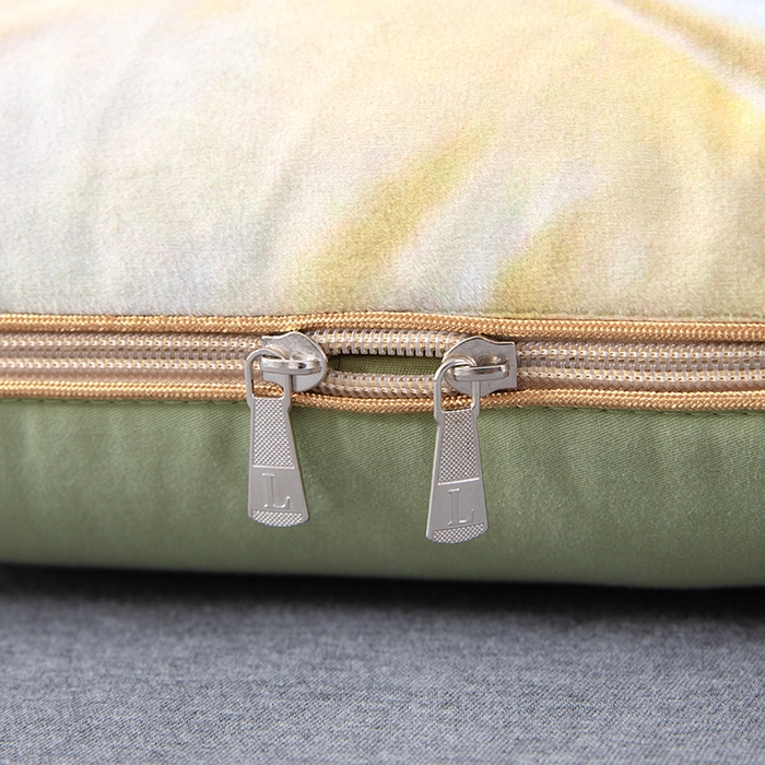 91家纺网 家纺一手货源 找家纺 照世家纺 2025新款全棉A类马上成功抱枕被 嫩绿