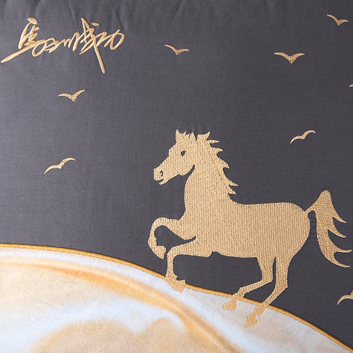 91家纺网 家纺一手货源 找家纺 照世家纺 2025新款全棉A类马上成功抱枕被 深灰