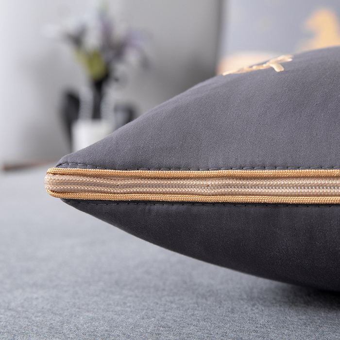 91家纺网 家纺一手货源 找家纺 照世家纺 2025新款全棉A类马上成功抱枕被 深灰