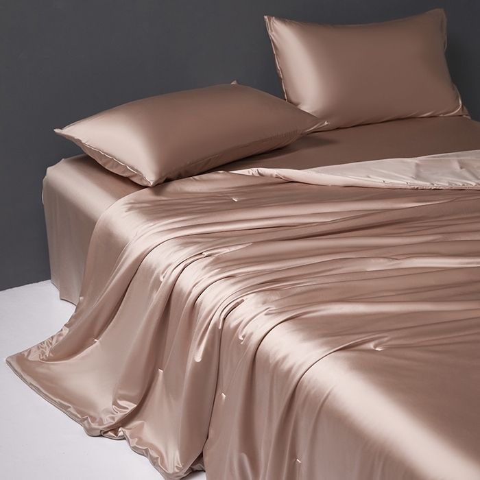 91家纺网 家纺一手货源 找家纺 桂雅居 2025新款小蚕芯呵护凉感夏被夏凉被空调被 托比咖