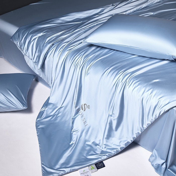 91家纺网 家纺一手货源 找家纺 桂雅居 2025新款小蚕芯呵护凉感夏被夏凉被空调被 海鸥蓝