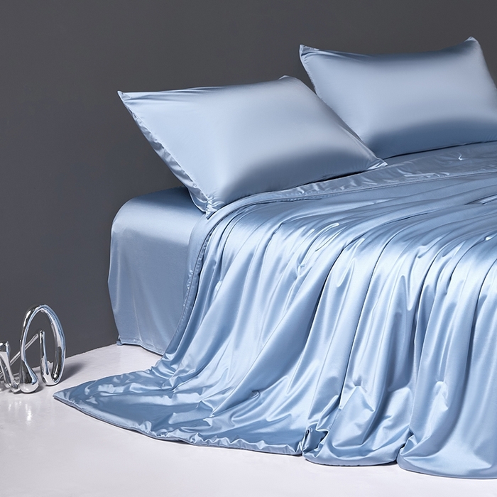 91家纺网 家纺一手货源 找家纺 桂雅居 2025新款小蚕芯呵护凉感夏被夏凉被空调被 海鸥蓝