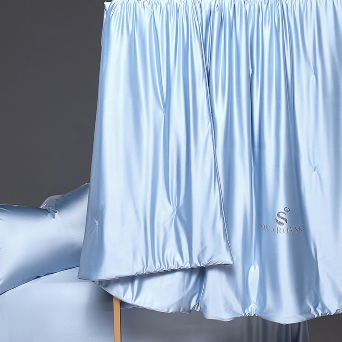 91家纺网 家纺一手货源 找家纺 桂雅居 2025新款小蚕芯呵护凉感夏被夏凉被空调被 海鸥蓝