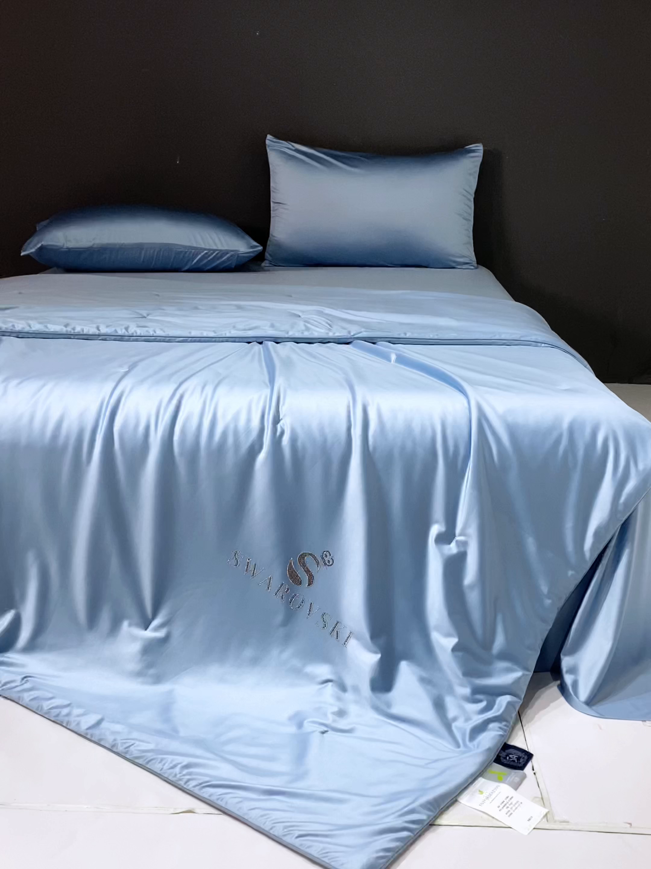 91家纺网 家纺一手货源 找家纺 桂雅居 2025新款小蚕芯呵护凉感夏被夏凉被空调被 海鸥蓝