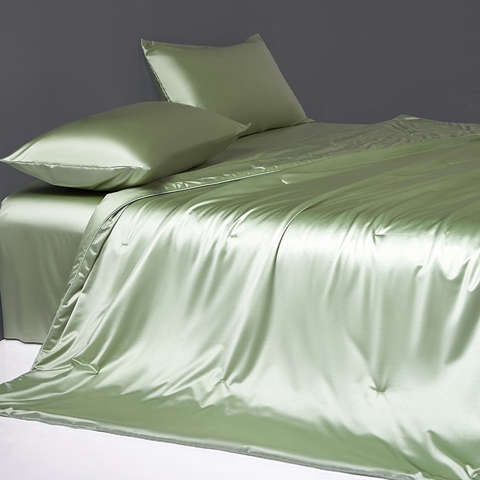 91家纺网 家纺一手货源 找家纺 桂雅居 2025新款小蚕芯呵护凉感夏被夏凉被空调被 箬竹绿