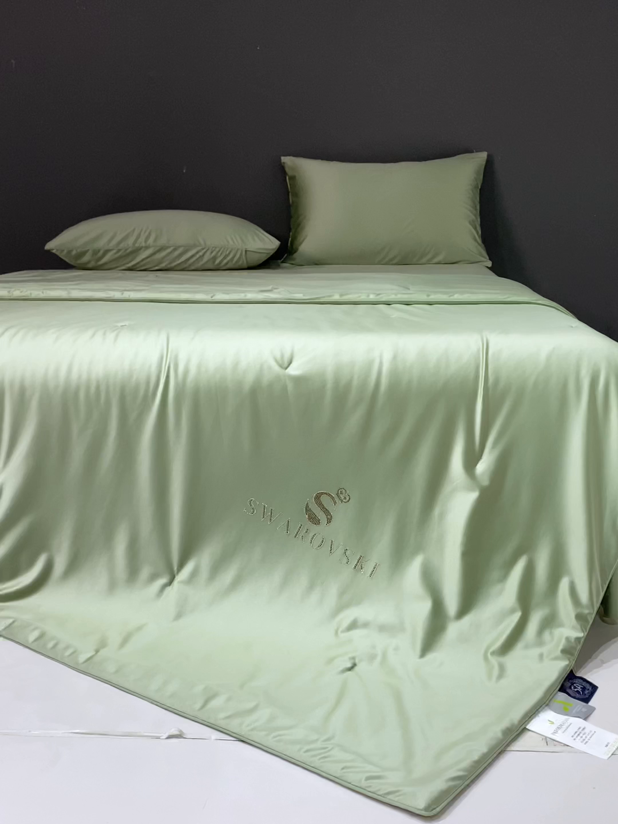 91家纺网 家纺一手货源 找家纺 桂雅居 2025新款小蚕芯呵护凉感夏被夏凉被空调被 箬竹绿