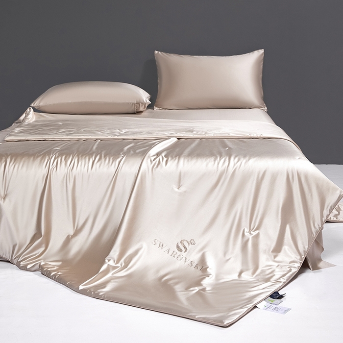 91家纺网 家纺一手货源 找家纺 桂雅居 2025新款小蚕芯呵护凉感夏被夏凉被空调被 时尚金