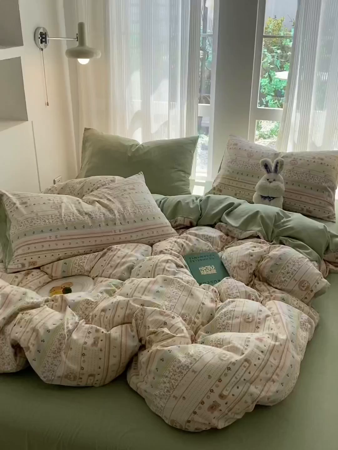 91家纺网 家纺一手货源 找家纺 梦嘉居 2025新款110克超柔云感棉四件套学生宿舍三件套四季款-平铺图 摩尔庄园