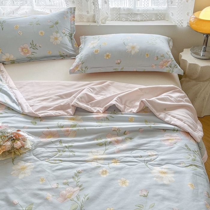 91家纺网 家纺一手货源 找家纺 晨希家居 2025春夏新款全棉纯棉印花夏被夏凉被空调被 雅韵