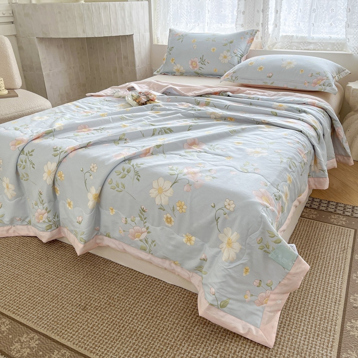 91家纺网 家纺一手货源 找家纺 晨希家居 2025春夏新款全棉纯棉印花夏被夏凉被空调被 雅韵