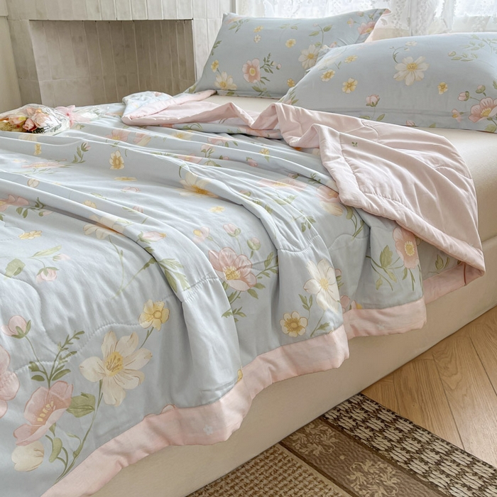 91家纺网 家纺一手货源 找家纺 晨希家居 2025春夏新款全棉纯棉印花夏被夏凉被空调被 雅韵