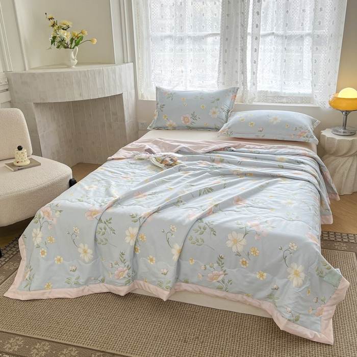 91家纺网 家纺一手货源 找家纺 晨希家居 2025春夏新款全棉纯棉印花夏被夏凉被空调被 雅韵