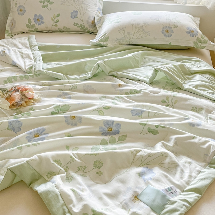 91家纺网 家纺一手货源 找家纺 晨希家居 2025春夏新款全棉纯棉印花夏被夏凉被空调被 云水谣