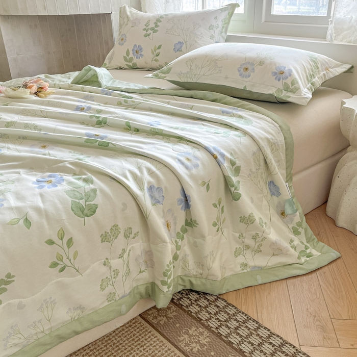 91家纺网 家纺一手货源 找家纺 晨希家居 2025春夏新款全棉纯棉印花夏被夏凉被空调被 云水谣