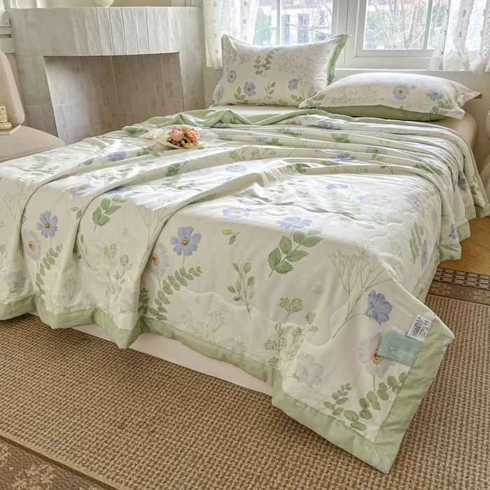 91家纺网 家纺一手货源 找家纺 晨希家居 2025春夏新款全棉纯棉印花夏被夏凉被空调被 云水谣