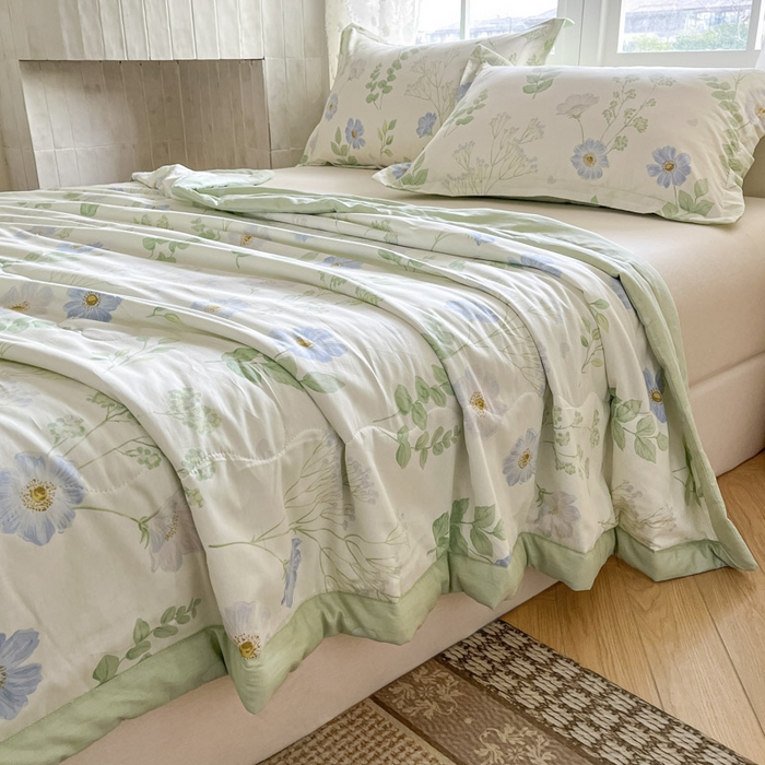 91家纺网 家纺一手货源 找家纺 晨希家居 2025春夏新款全棉纯棉印花夏被夏凉被空调被 云水谣