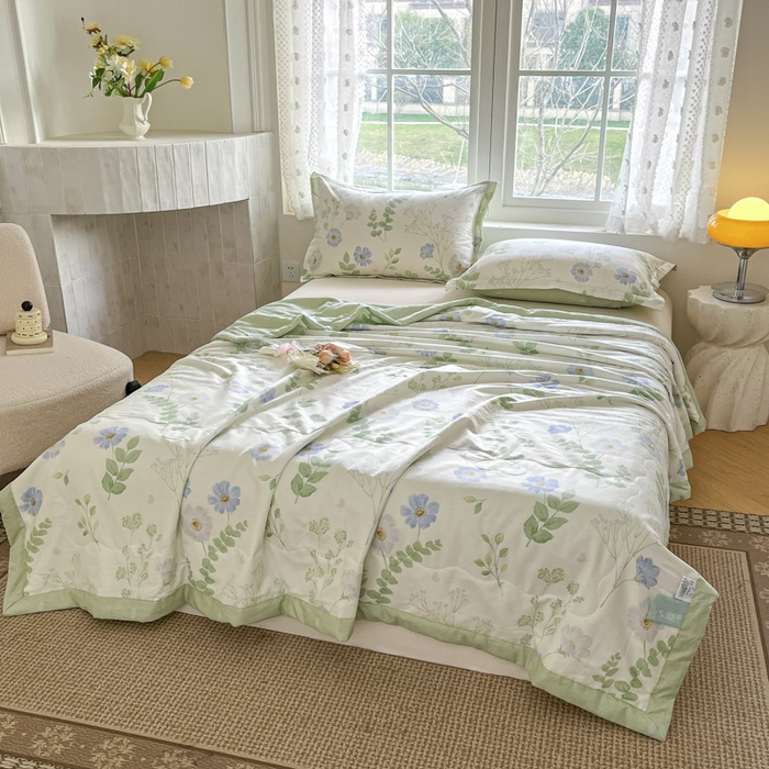 91家纺网 家纺一手货源 找家纺 晨希家居 2025春夏新款全棉纯棉印花夏被夏凉被空调被 云水谣