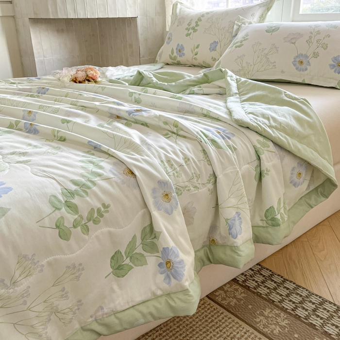 91家纺网 家纺一手货源 找家纺 晨希家居 2025春夏新款全棉纯棉印花夏被夏凉被空调被 云水谣